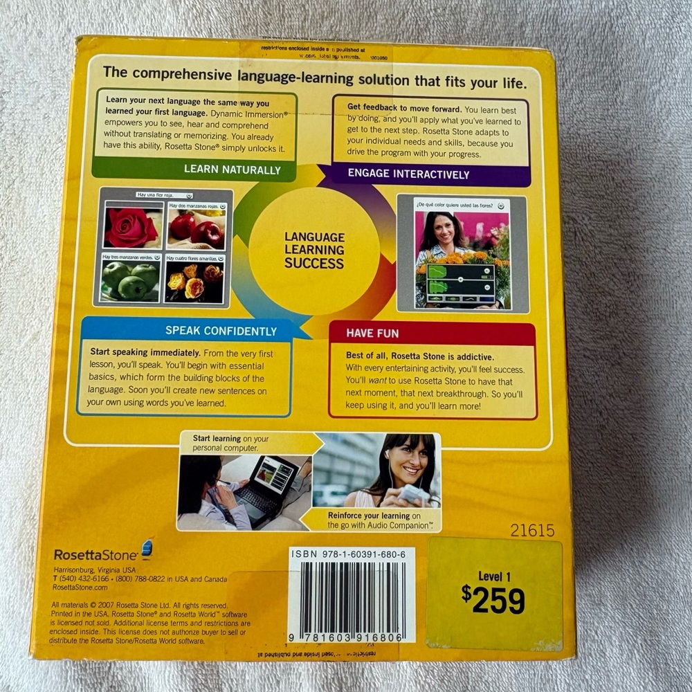 Rosetta Stone Language Learning Software Box Set Level 1 Italian 4 CD’s - Picture 12 of 15
